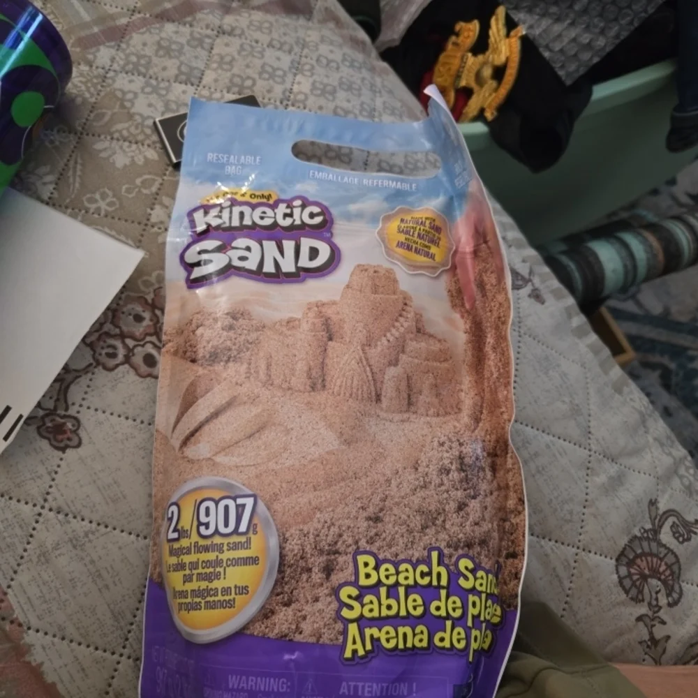 Kinetic Sand 2 lbs Yellow Play Sand Moldable Sensory Toys for Kids‎ Resealable